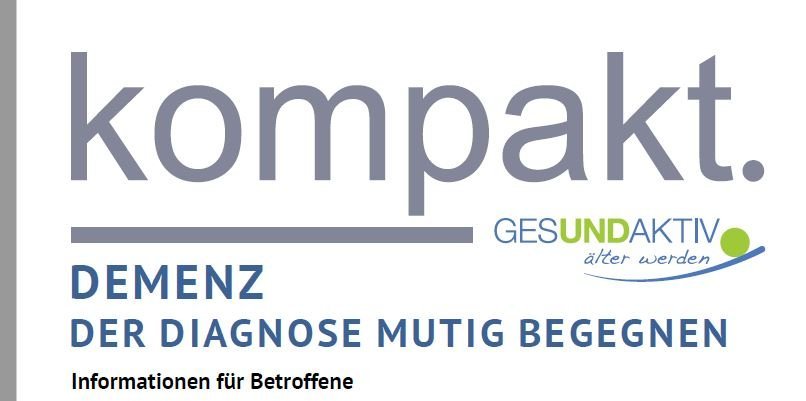 Header der Broschüre "Demenz - der Diagnose mutig begegnen"