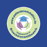 Logo des Preises vom Netzwerk Patienten- und Familienedukation e. V.