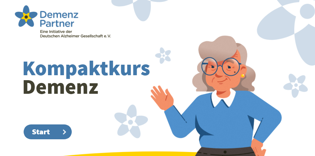 Startseite zum Webtraining mit Hauptfigur Christel